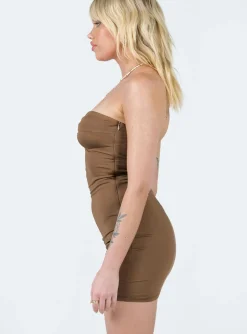 Princess Polly Henriette Mini Dress  Brown Online