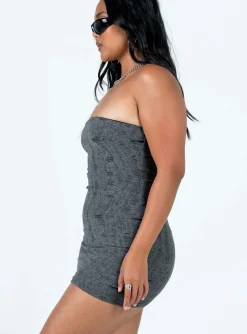 Princess Polly Henty Strapless Mini Dress Grey Discount