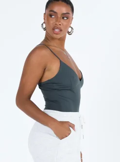 Princess Polly Henwick Bodysuit  Steel Hot