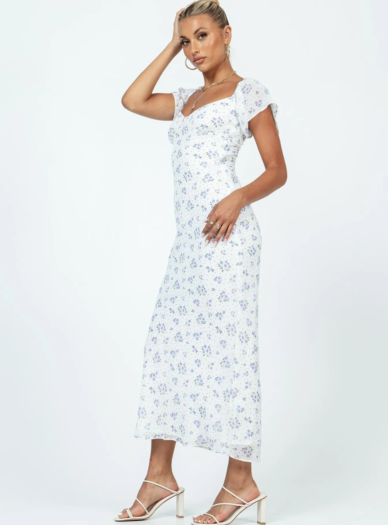 Princess Polly Hera Maxi Dressfloral White Best Sale