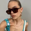 Princess Polly Hetley Sunglasses  Brown Clearance