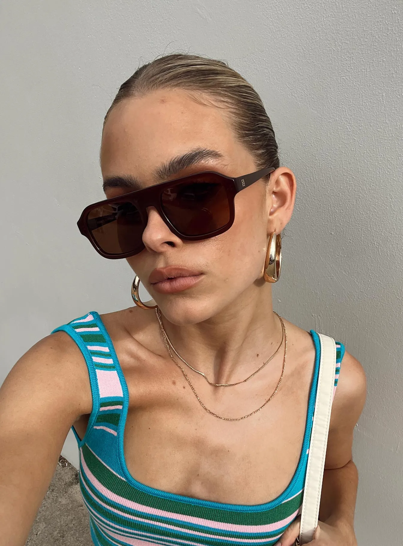 Princess Polly Hetley Sunglasses Brown Clearance
