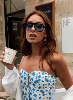 Princess Polly Hetley Sunglasses/ Blue   Black Shop