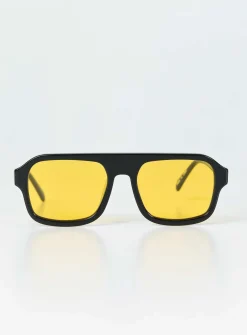 Princess Polly Hetley Sunglasses/ Yellow   Black Hot