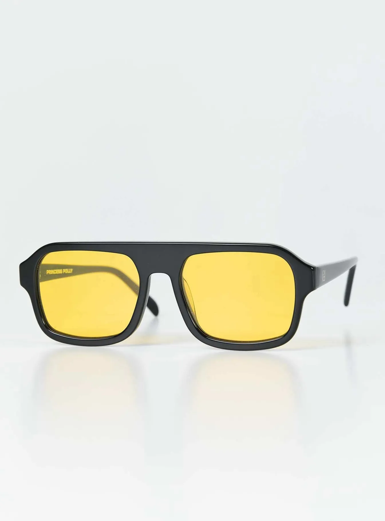 Princess Polly Hetley Sunglasses/ Yellow Black Hot