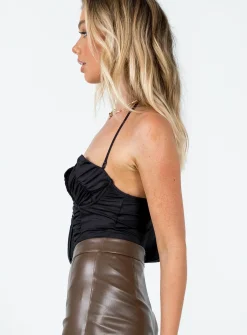 Princess Polly Hidden Hills Bodysuit  Black Cheap