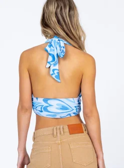 Princess Polly Hideaway Top Blue Outlet