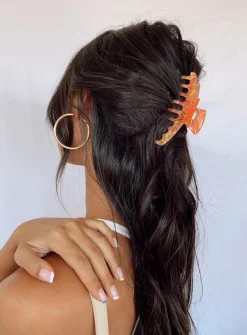 Princess Polly High Summer Hair Clip  Orange / Pink Online