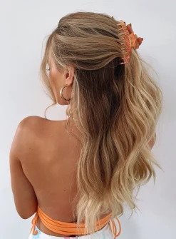 Princess Polly High Summer Hair Clip  Orange / Pink Online