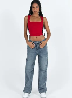 Princess Polly Hoban Jeans Mid Wash Denim Hot