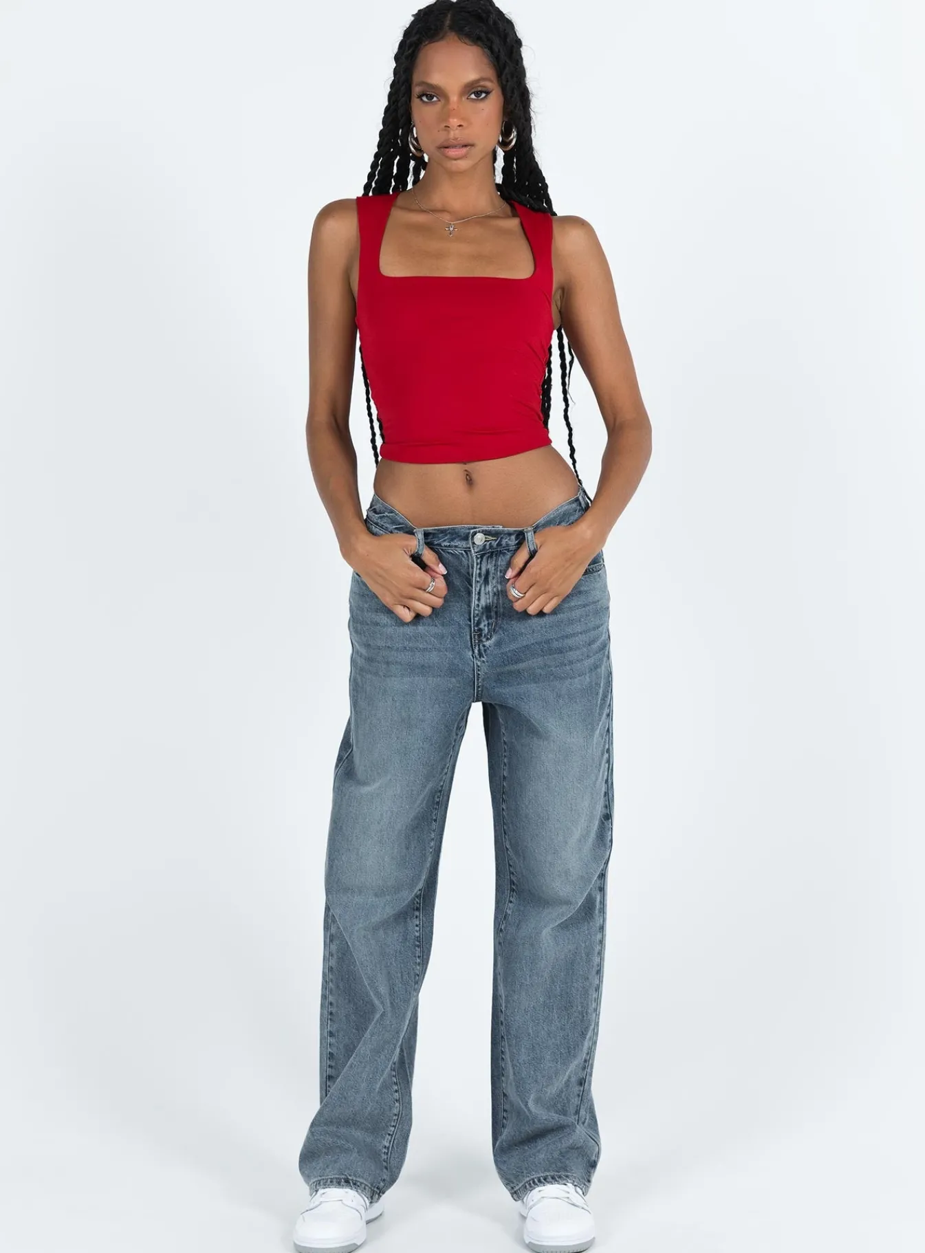 Princess Polly Hoban Jeans Mid Wash Denim Hot