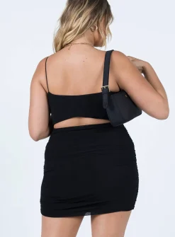 Princess Polly Holloway Wishes Mini Dress  Black Flash Sale