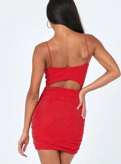 Princess Polly Holloway Wishes Mini Dress Red Hot