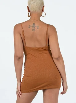 Princess Polly Holmwood Mini Dress Rust Brown Online
