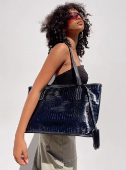 Princess Polly Holst Pu Tote  Black Outlet