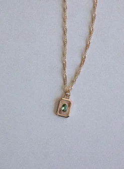 Princess Polly Honeydew Necklace/ Green Gold Cheap