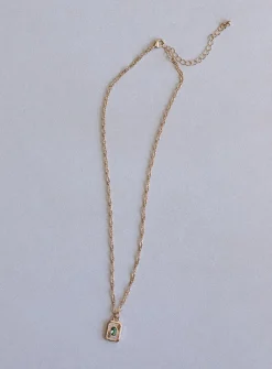 Princess Polly Honeydew Necklace/ Green Gold Cheap