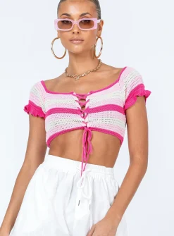 Princess Polly Honeydew Top  Pink Online