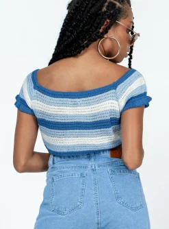 Princess Polly Honeydew Top  Blue Online