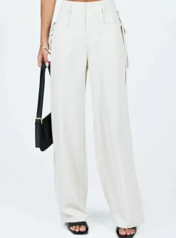 Princess Polly Hosanna Pants  Cream Fashion