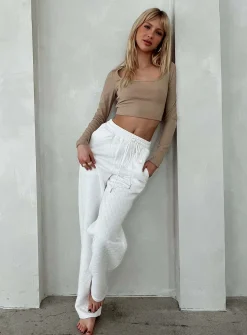 Princess Polly Hosking Long Sleeve Top  Beige Best