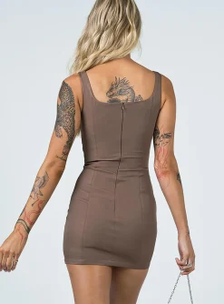 Princess Polly Hudson Mini Dress  Brown Online
