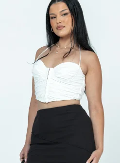 Princess Polly Hunter Corset Top  White Sale