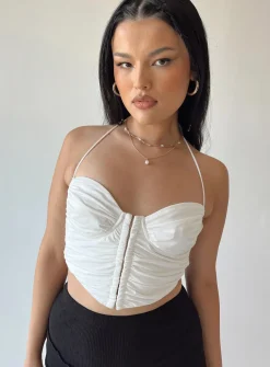 Princess Polly Hunter Corset Top  White Sale