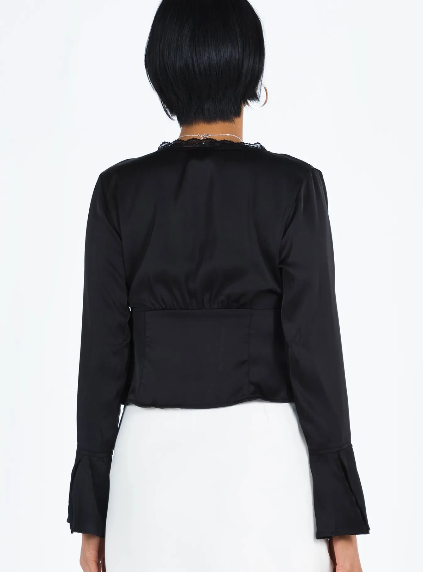 Princess Polly Hunton Long Sleeve Top Black Flash Sale