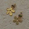 Princess Polly Huston Flower Earrings  Gold Best