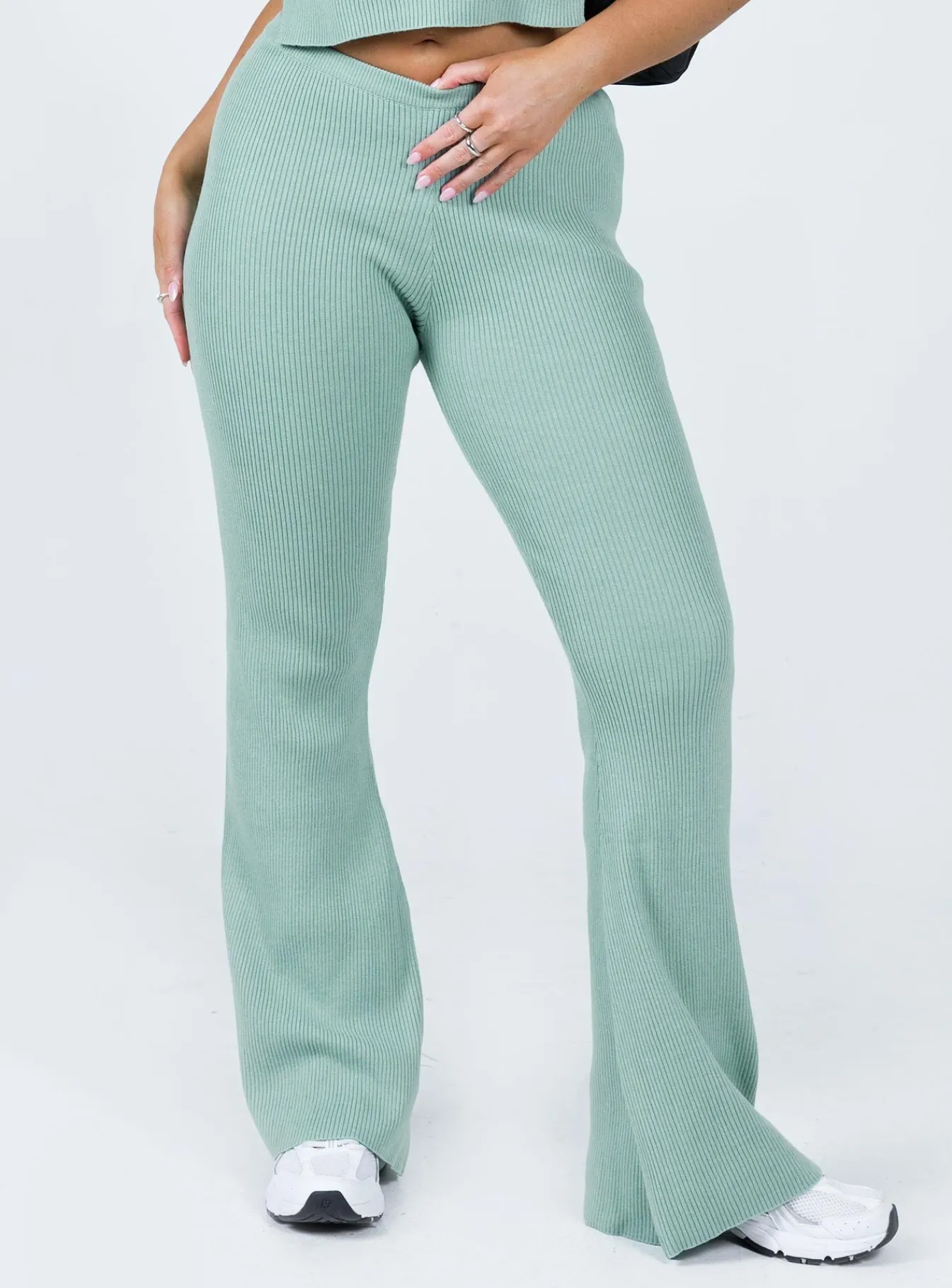 Princess Polly Hutchies Knit Pant Green Best Sale