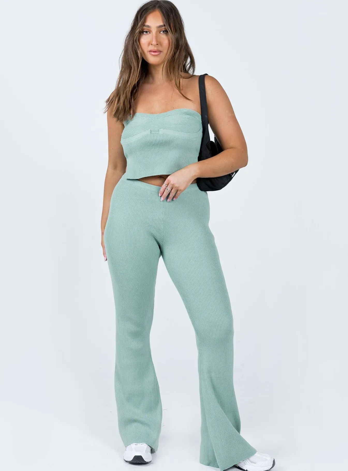 Princess Polly Hutchies Knit Pant Green Best Sale