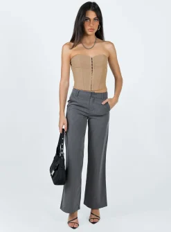 Princess Polly Hutchinson Pants  Grey Fashion
