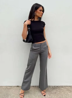 Princess Polly Hutchinson Pants  Grey Fashion