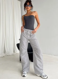Princess Polly Hutter Bodysuit  Grey Sale