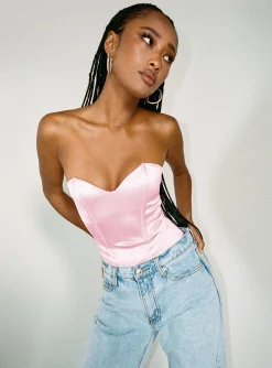 Princess Polly Huttley Bodysuit  Pink Sale