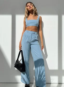 Princess Polly Huxley Set  Dusty Blue Hot