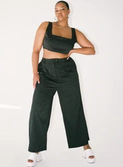 Princess Polly Huxley Setstripe Curve Black Sale