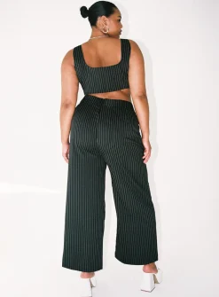 Princess Polly Huxley Setstripe Curve Black Sale