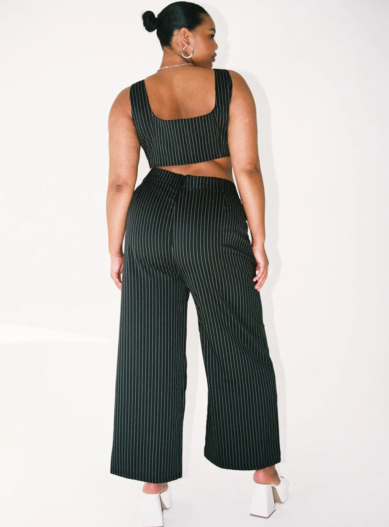 Princess Polly Huxley Setstripe Curve Black Sale