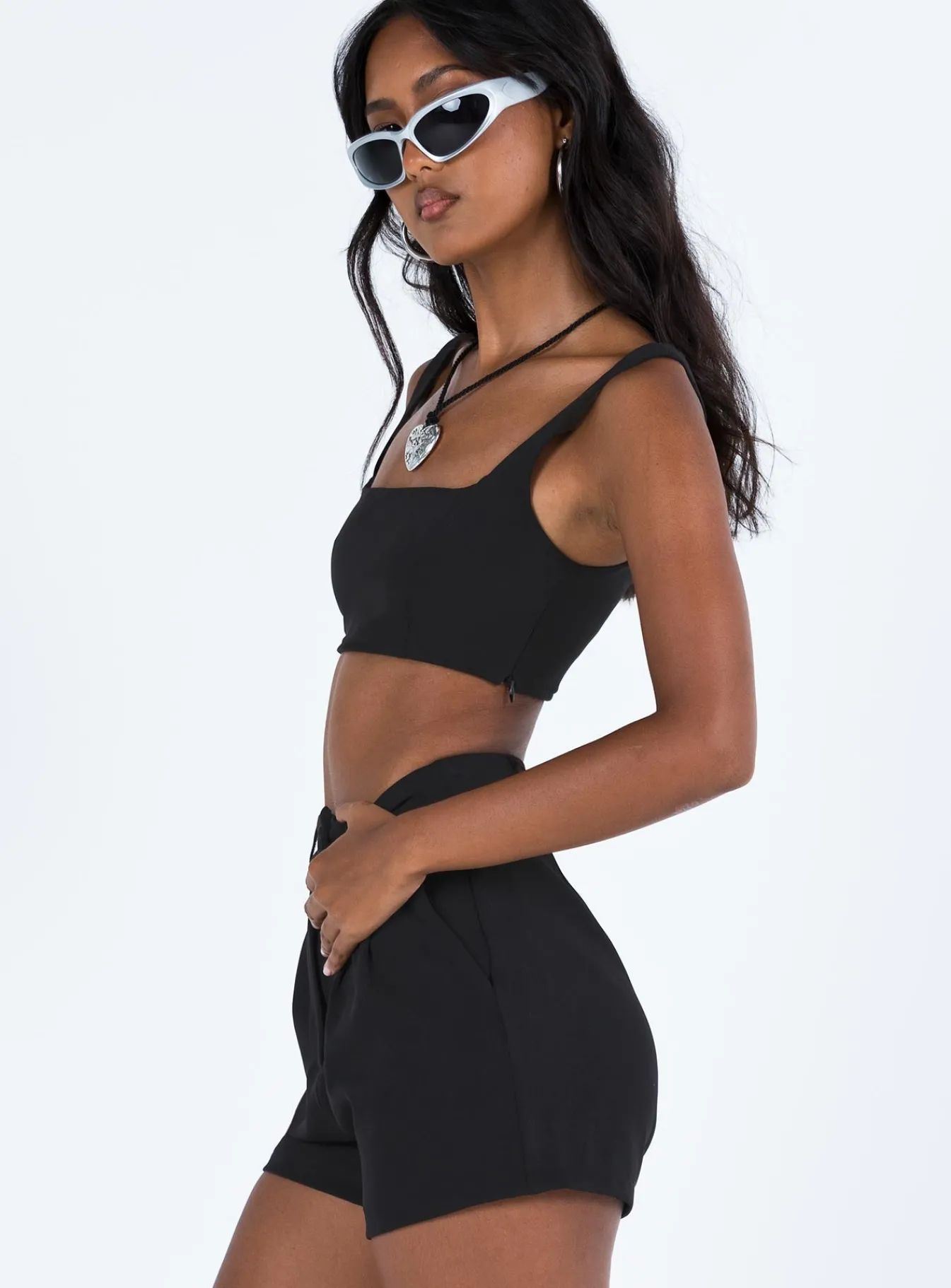 Princess Polly Huxley Short Set Black Fashion