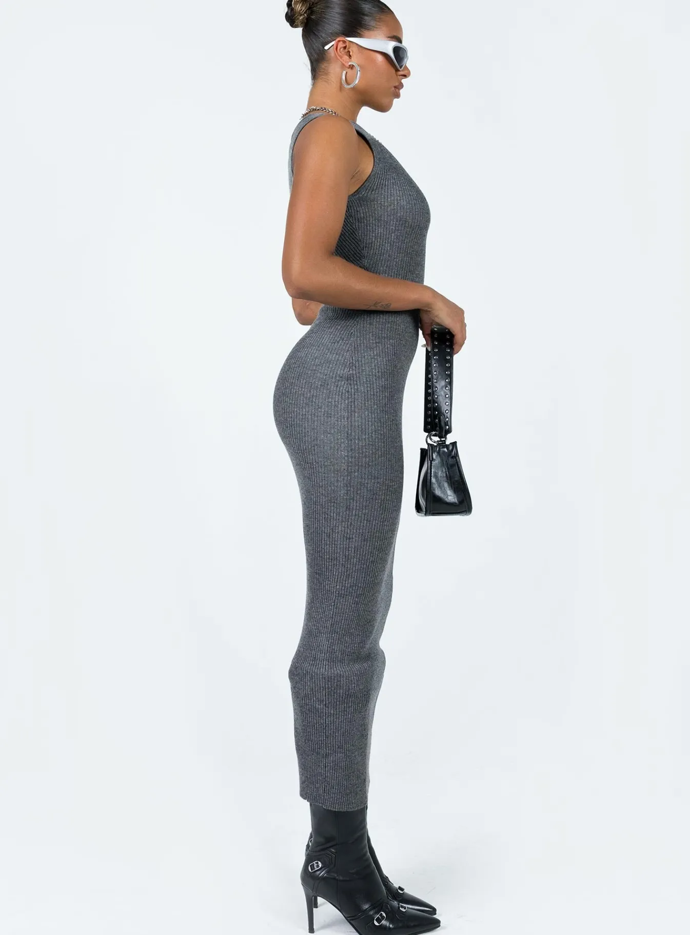 Princess Polly Hyda Midi Dress Slate Discount