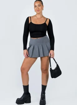 Princess Polly Hyden Long Sleeve Top  Black Shop