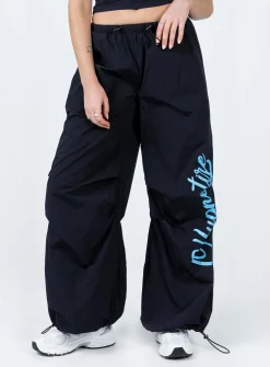 Princess Polly Hypnotize Parachute Pants  Navy Shop