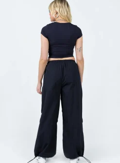 Princess Polly Hypnotize Parachute Pants  Navy Shop