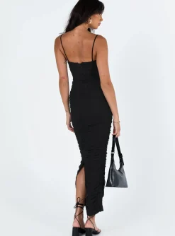 Princess Polly I Want You Maxi Dress Black Hot