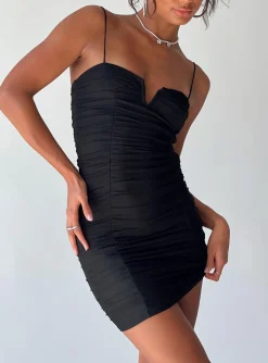 Princess Polly I Want You Mini Dress  Black Outlet