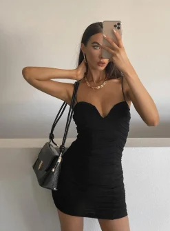 Princess Polly I Want You Mini Dresstall Black Hot
