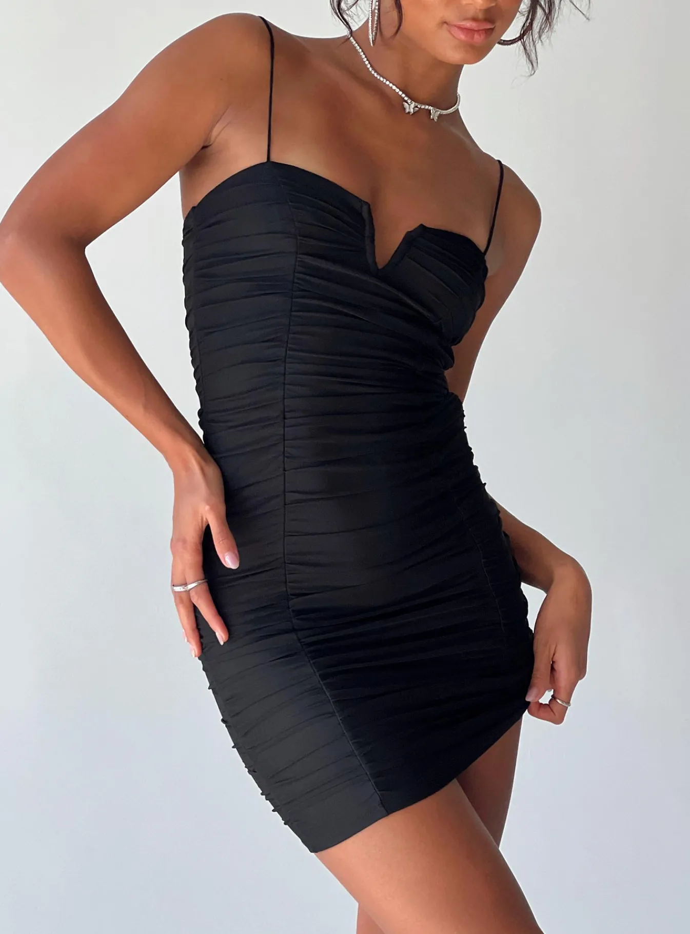 Princess Polly I Want You Mini Dresstall Black Hot