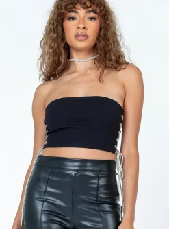 Princess Polly Idaho Strapless Top  Black Outlet